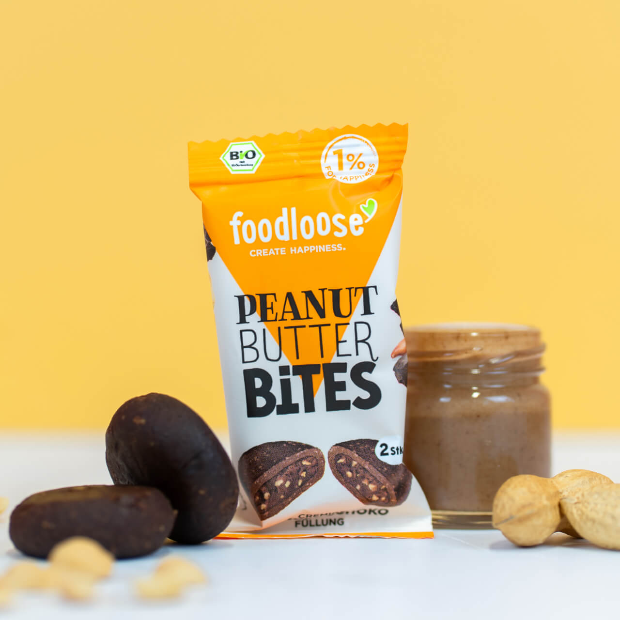 Erdnuss-Schoko Bio-Peanut Butter Bites